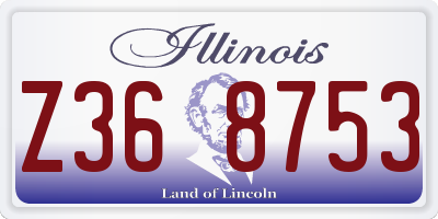 IL license plate Z368753