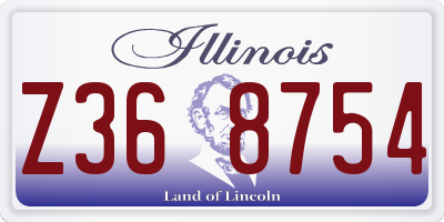 IL license plate Z368754