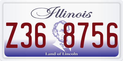 IL license plate Z368756