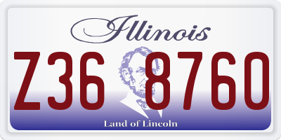 IL license plate Z368760