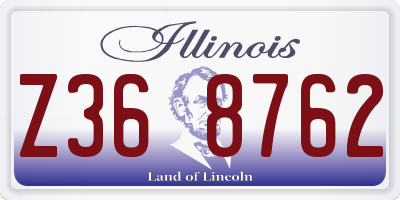 IL license plate Z368762