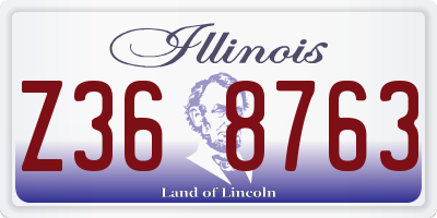 IL license plate Z368763