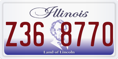 IL license plate Z368770