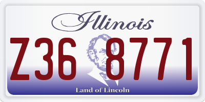 IL license plate Z368771