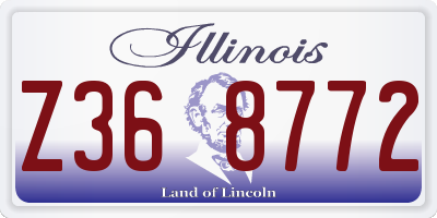 IL license plate Z368772
