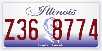 IL license plate Z368774