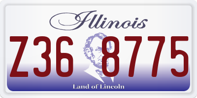 IL license plate Z368775