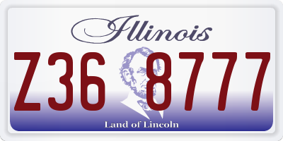 IL license plate Z368777