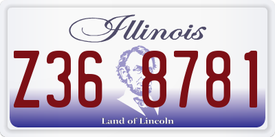 IL license plate Z368781