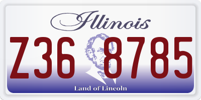 IL license plate Z368785