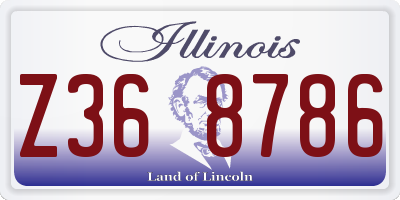 IL license plate Z368786