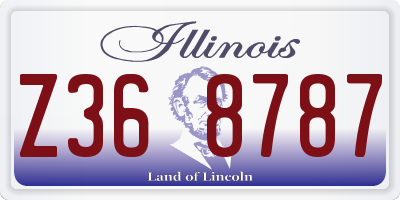 IL license plate Z368787