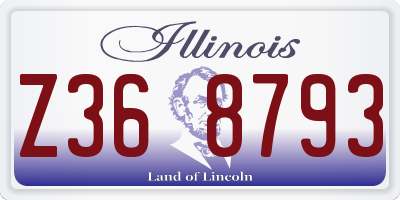 IL license plate Z368793