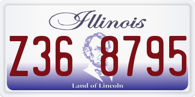 IL license plate Z368795