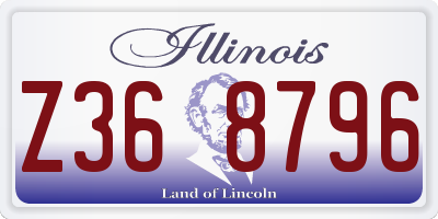 IL license plate Z368796