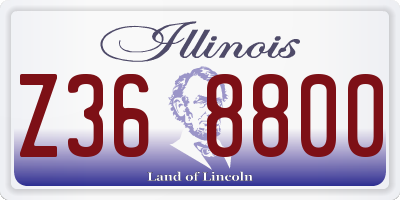 IL license plate Z368800