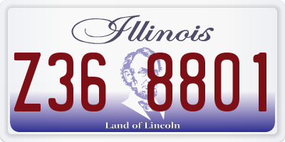IL license plate Z368801