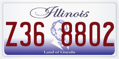 IL license plate Z368802