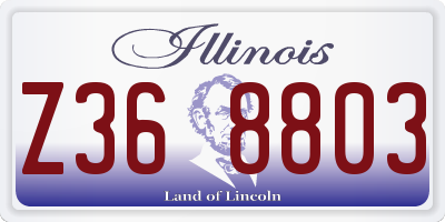 IL license plate Z368803