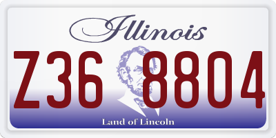 IL license plate Z368804