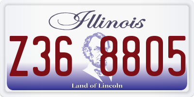 IL license plate Z368805