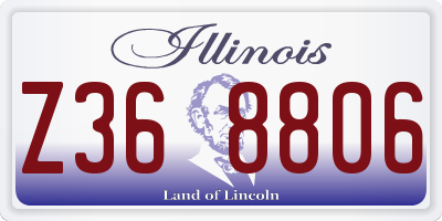 IL license plate Z368806