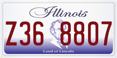 IL license plate Z368807