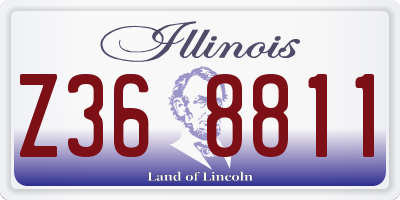 IL license plate Z368811