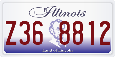 IL license plate Z368812