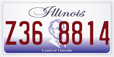 IL license plate Z368814