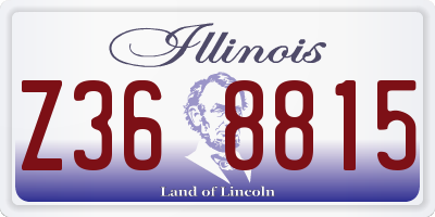 IL license plate Z368815