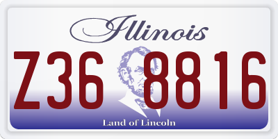 IL license plate Z368816