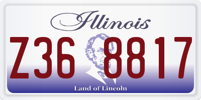 IL license plate Z368817