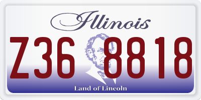 IL license plate Z368818