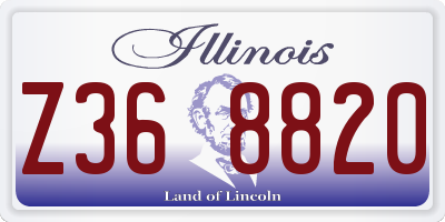 IL license plate Z368820