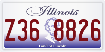 IL license plate Z368826