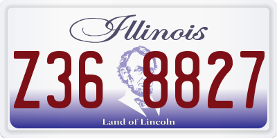 IL license plate Z368827