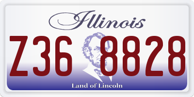 IL license plate Z368828