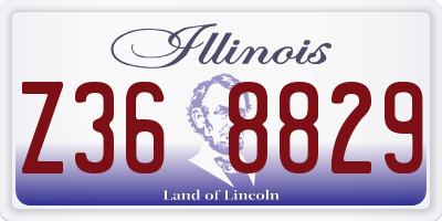 IL license plate Z368829