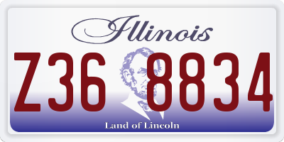 IL license plate Z368834