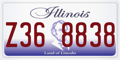 IL license plate Z368838