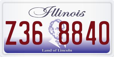IL license plate Z368840