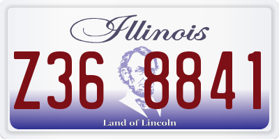 IL license plate Z368841