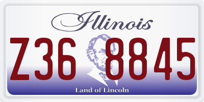 IL license plate Z368845