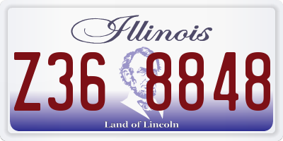 IL license plate Z368848