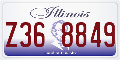IL license plate Z368849