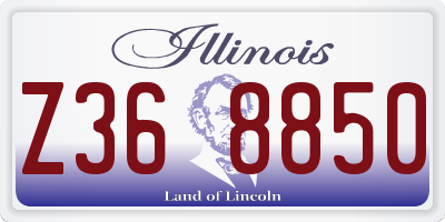 IL license plate Z368850