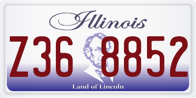 IL license plate Z368852
