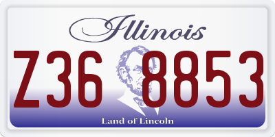 IL license plate Z368853