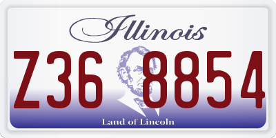 IL license plate Z368854